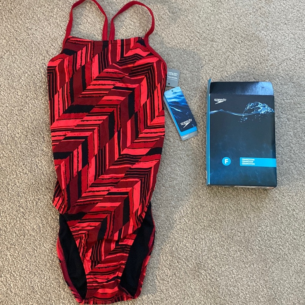 Red and black Speedo Endurance